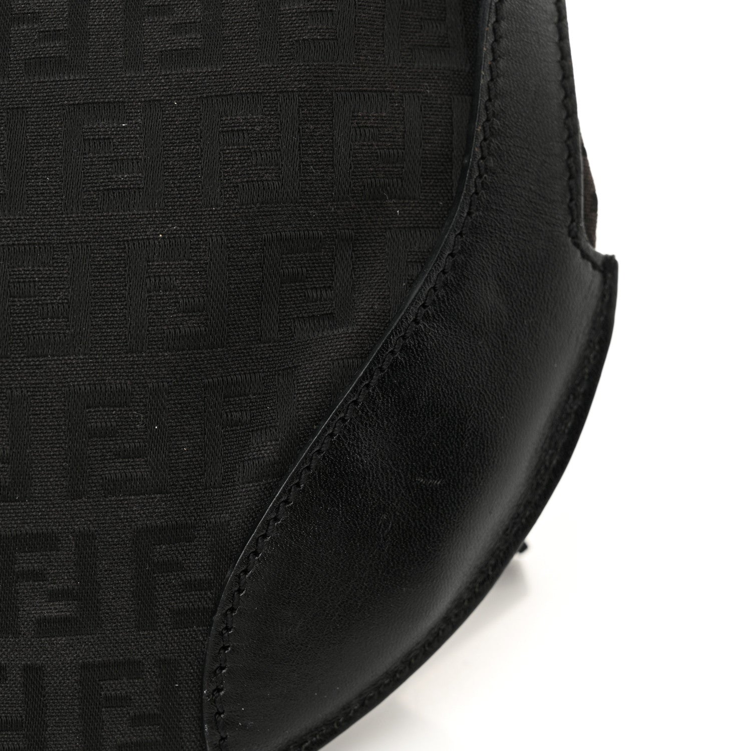 Fendi Zucchino Cuoio Chef Pocket Shoulder Bag Black 13 of 14