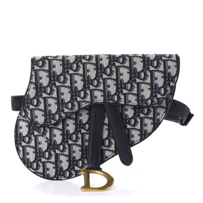 Christian Dior Oblique Saddle Belt Bag Blue 1 of 12