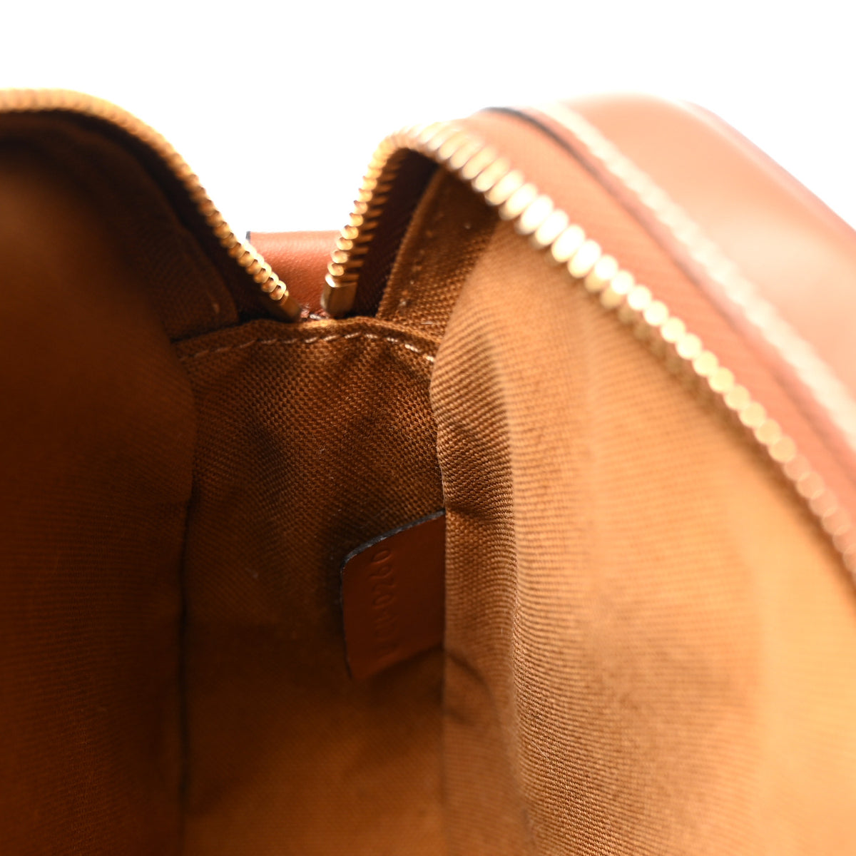 Triomphe Canvas Small Camera Bag Tan