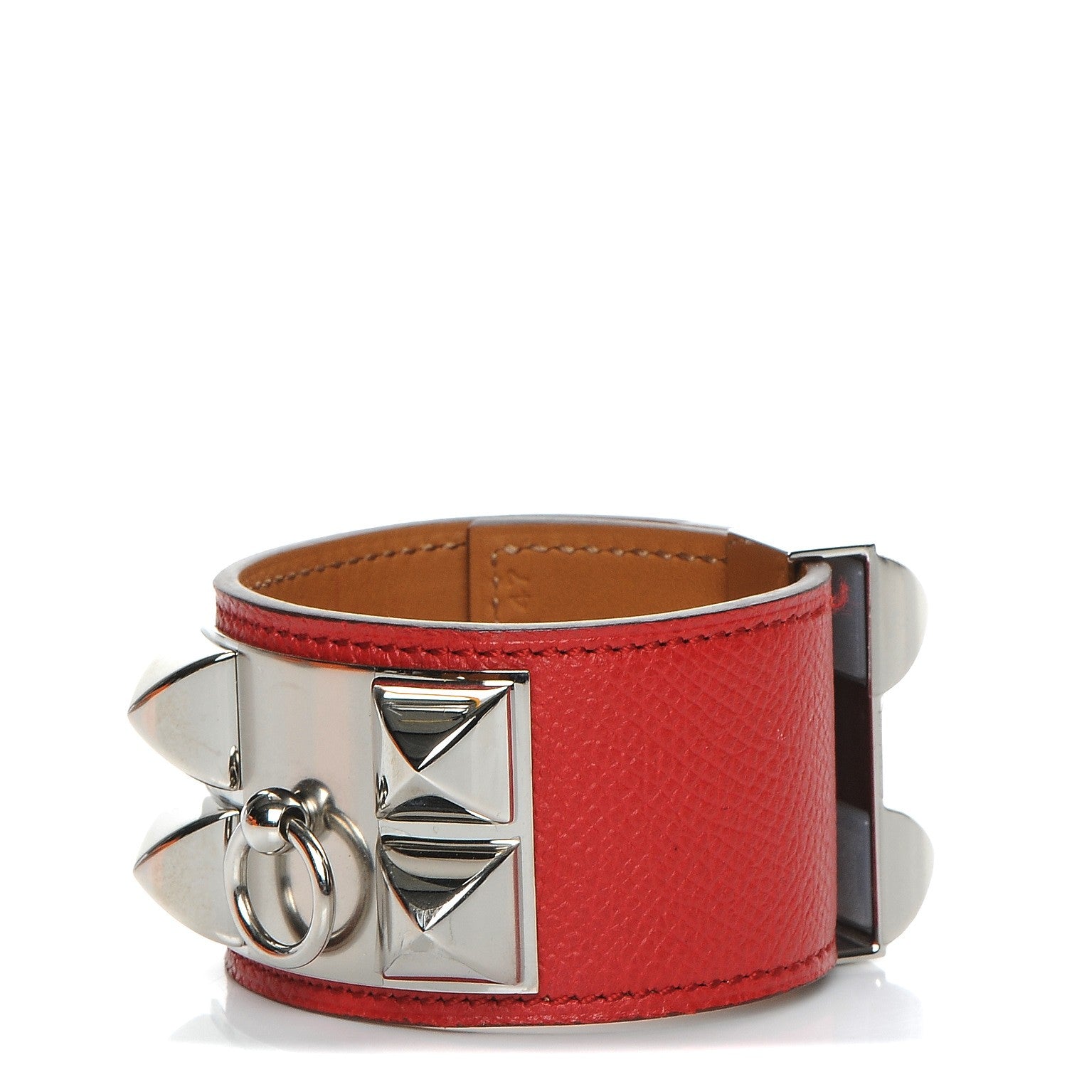 Hermes Epsom Collier de Chien CDC Bracelet S Rouge Casaque 1 of 8