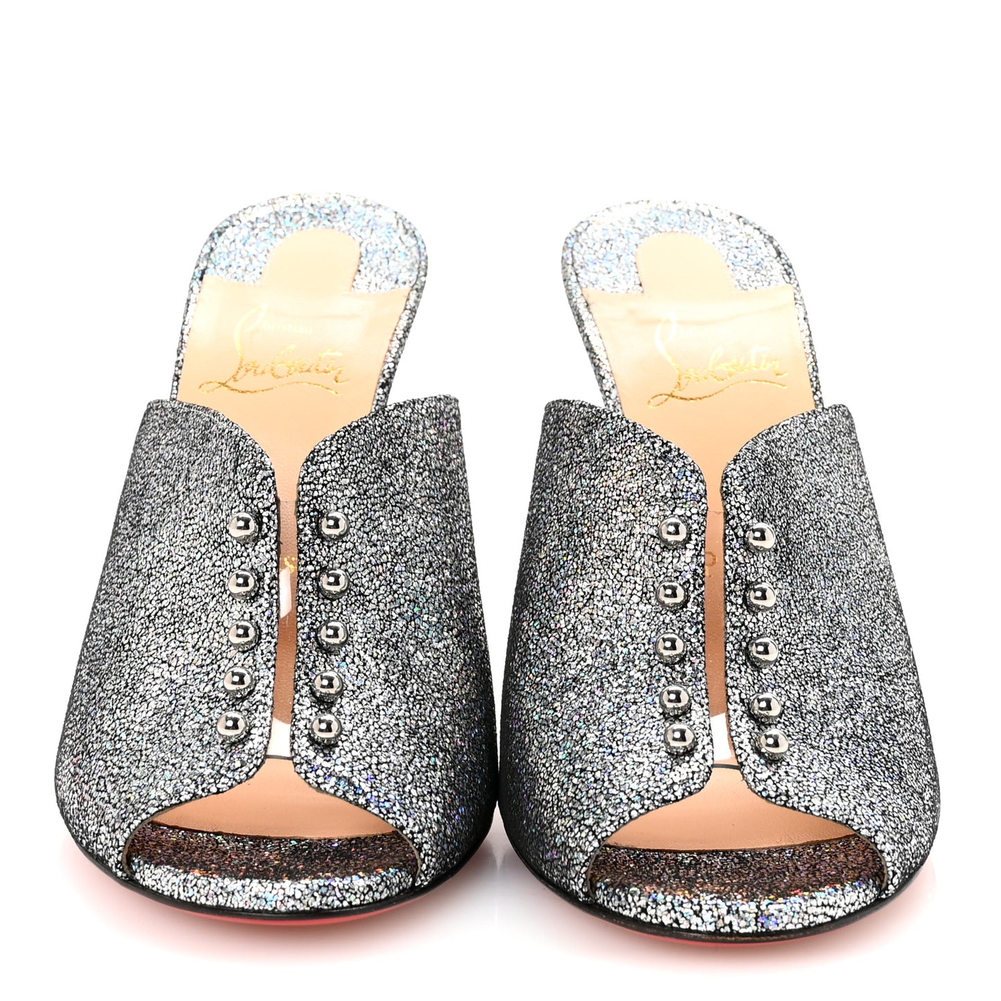 Nappa Mica PVC Glitter Predumule 100 Pumps 39 Silver