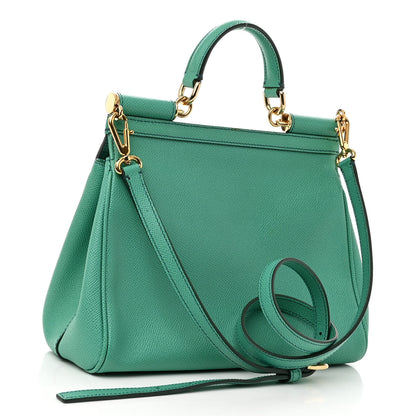 Dolce & Gabbana DOLCE &amp; GABBANA Dauphine Calfskin Medium Miss Sicily Satchel Verde Muschio 3 of 9