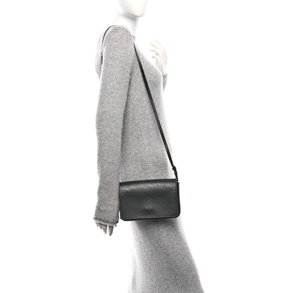 Burberry Calfskin Perforated Logo Hampshire Crossbody Black 2 of 9