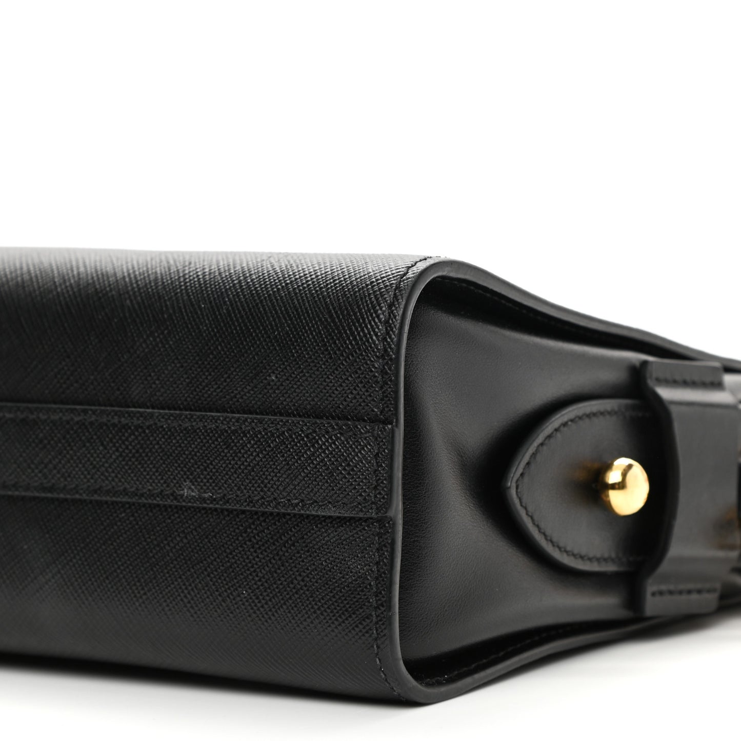 Saffiano City Calfskin Esplanade Crossbody Bag Black