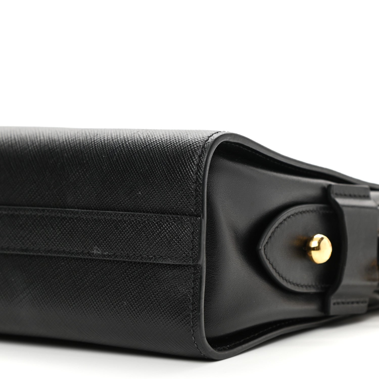 Prada Saffiano City Calfskin Esplanade Crossbody Bag Black 10 of 10