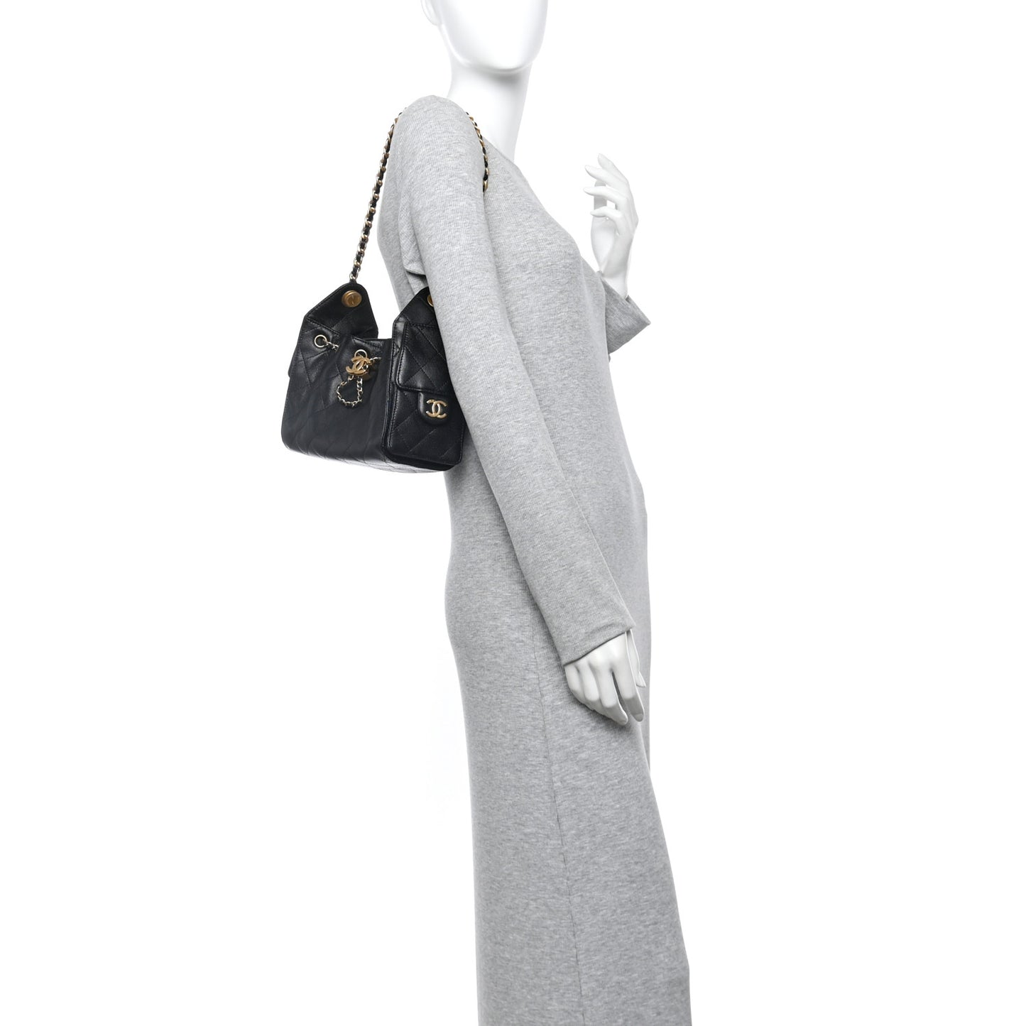 Caviar Quilted Mini Chanel 25 Handbag Black