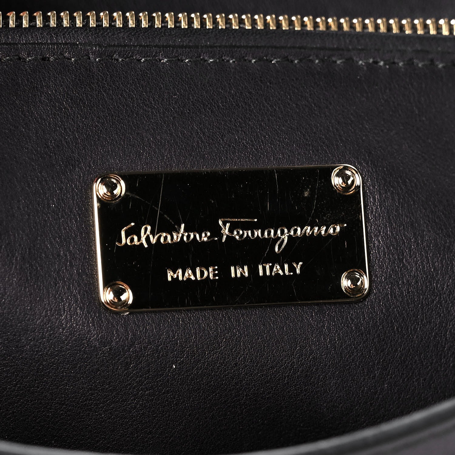 Salvatore Ferragamo Calfskin Sofia Shoulder Bag Black 8 of 11