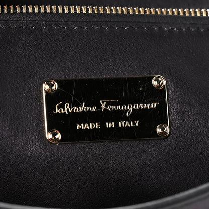 Salvatore Ferragamo Calfskin Sofia Shoulder Bag Black 8 of 11