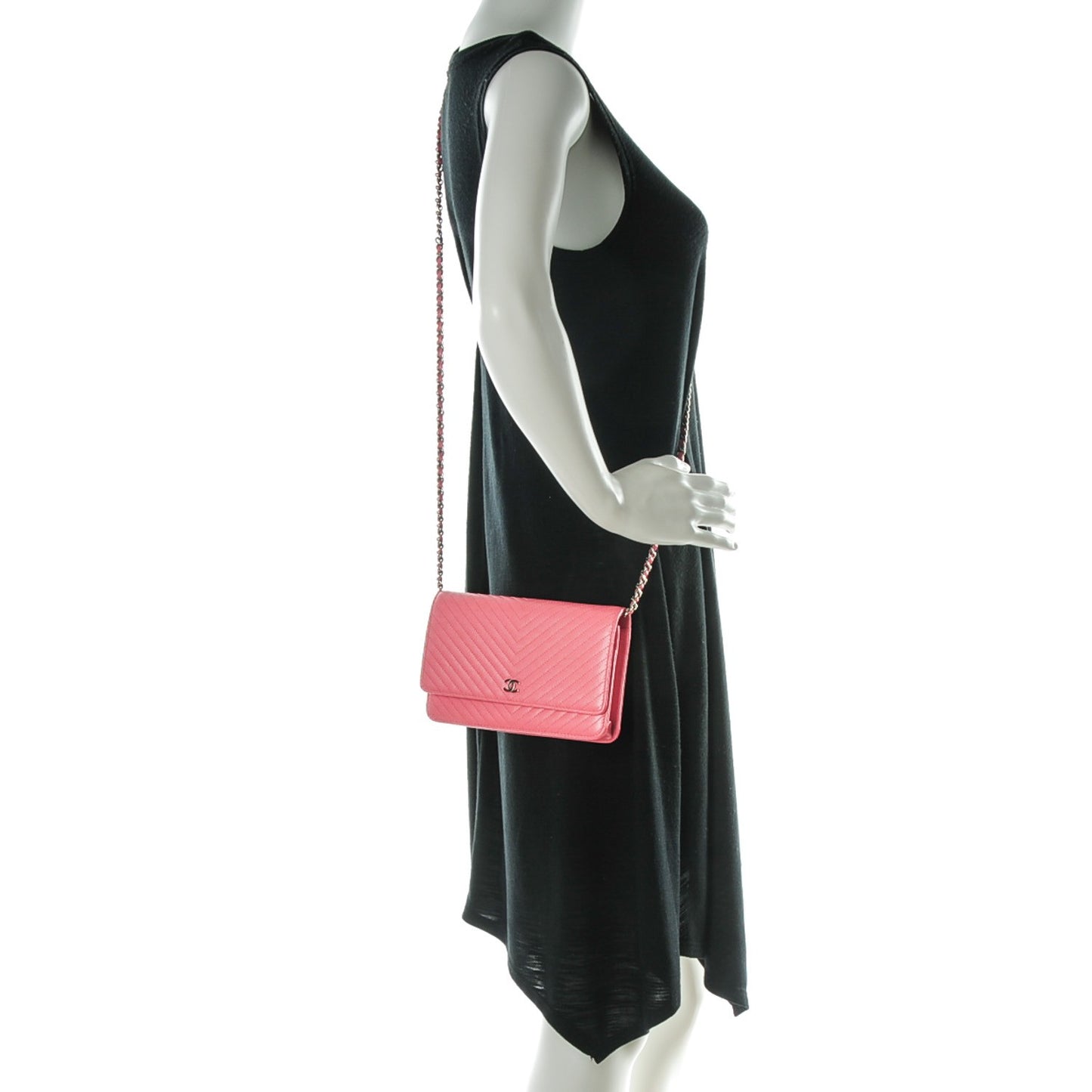 Caviar Chevron Wallet On Chain WOC Pink