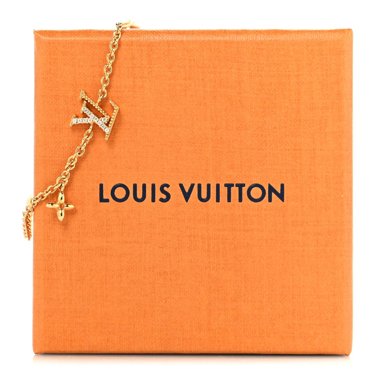 Metal Crystal LV Iconic Bracelet Gold
