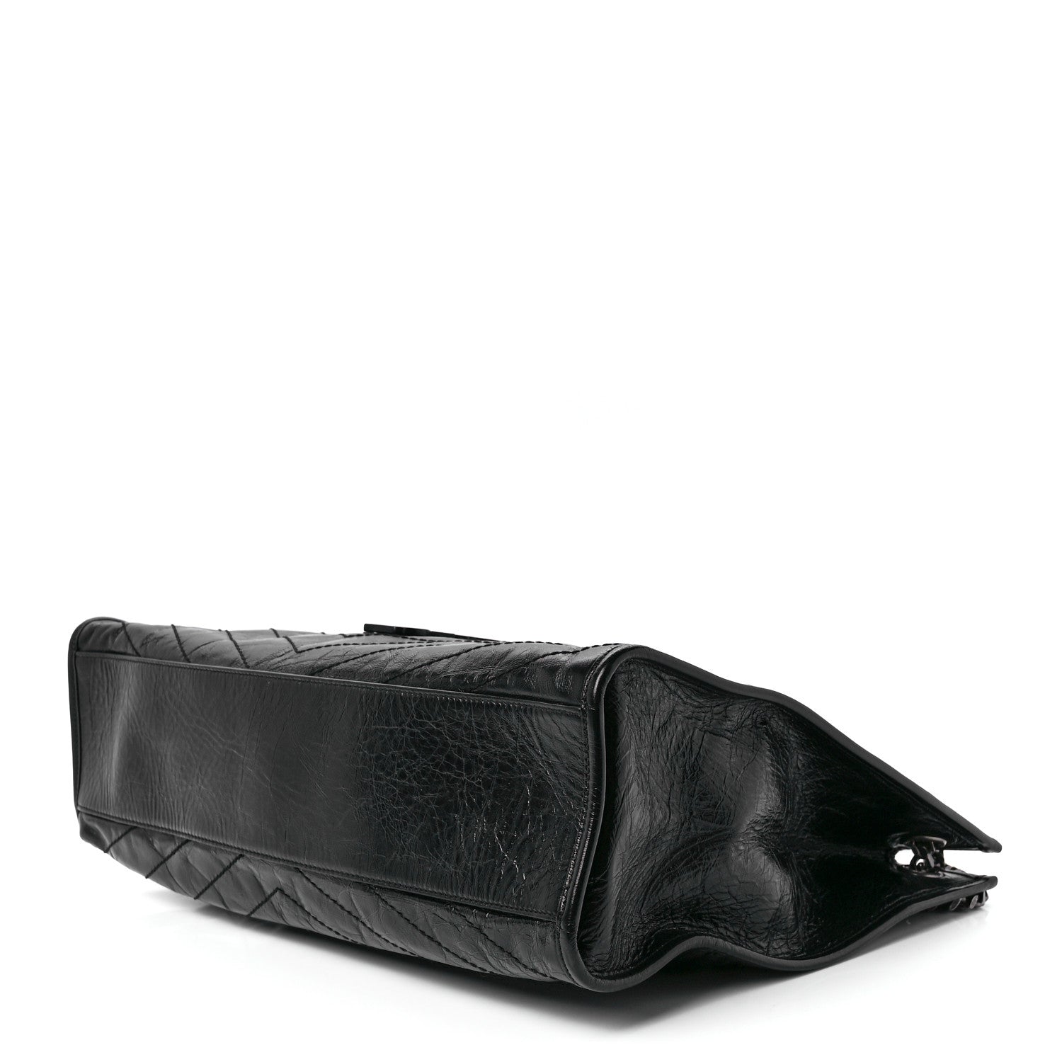 Saint Laurent Crinkled Calfskin Matelasse Monogram Niki Shoulder Bag Black 9 of 11