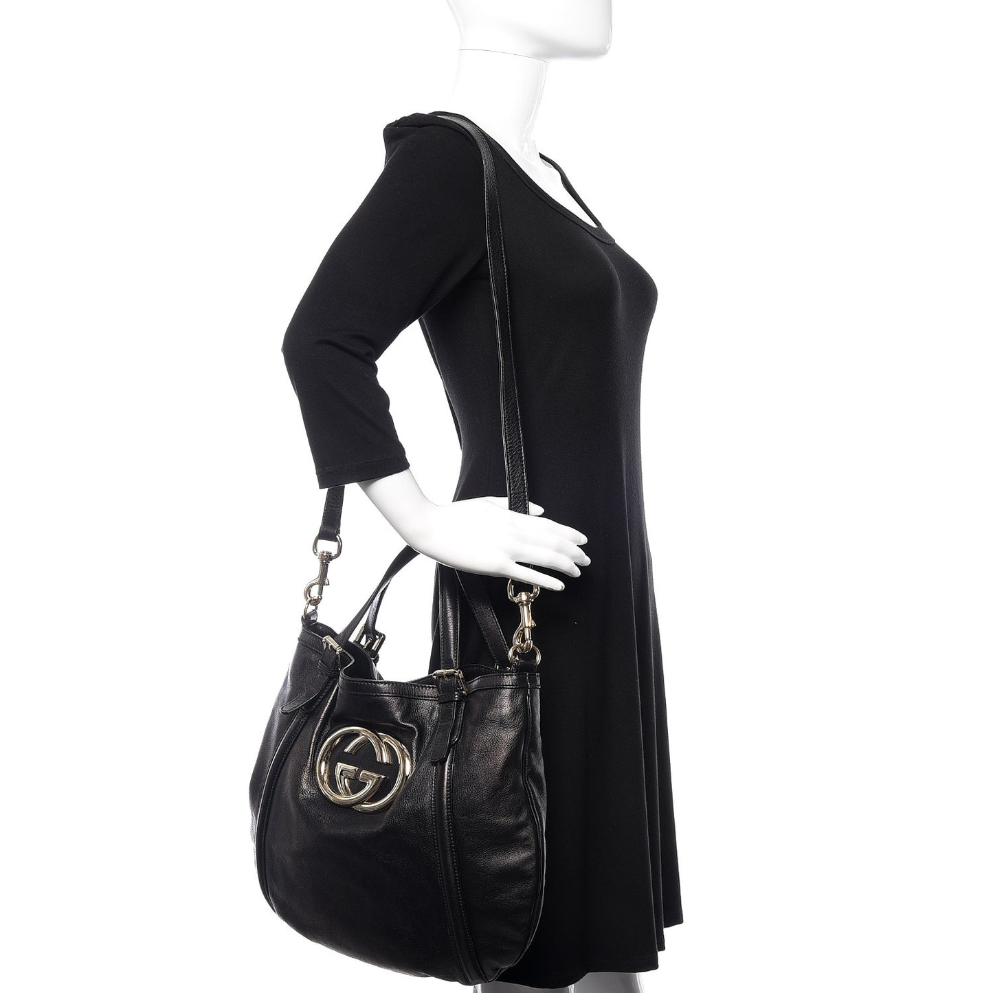 Calfskin Medium Britt Tote Black