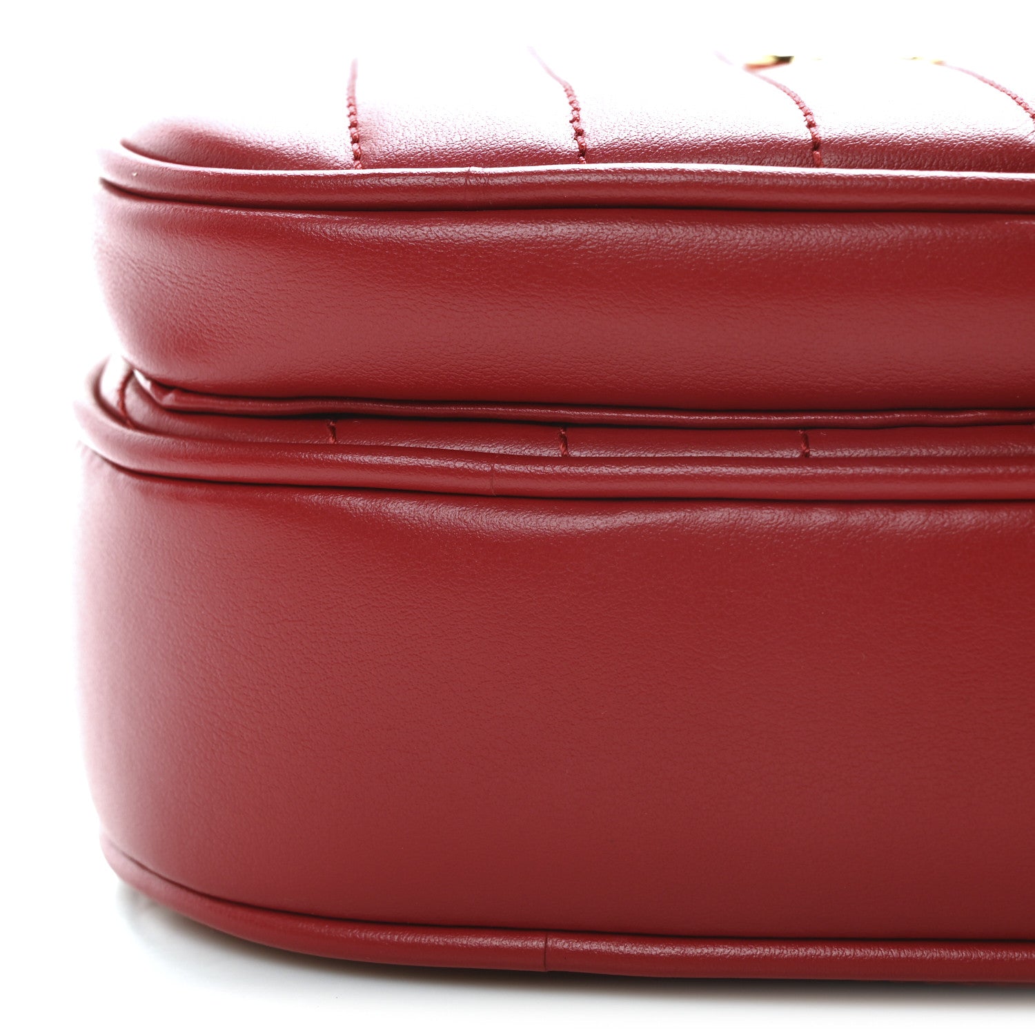 Gucci Calfskin Matelasse Diagonal Mini Interlocking G Heart Shoulder Bag Hibiscus Red 10 of 11