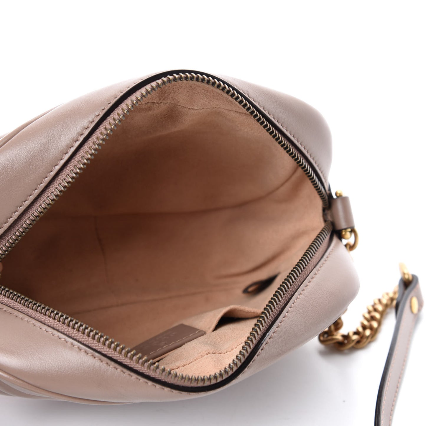 Calfskin Matelasse Mini GG Marmont Chain Shoulder Bag Porcelain Rose