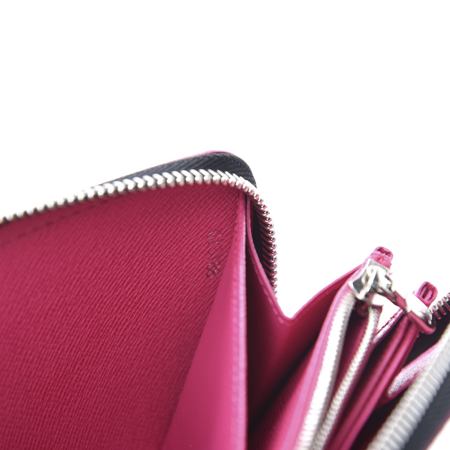 Louis Vuitton Epi Zippy Wallet Black Hot Pink 7 of 7
