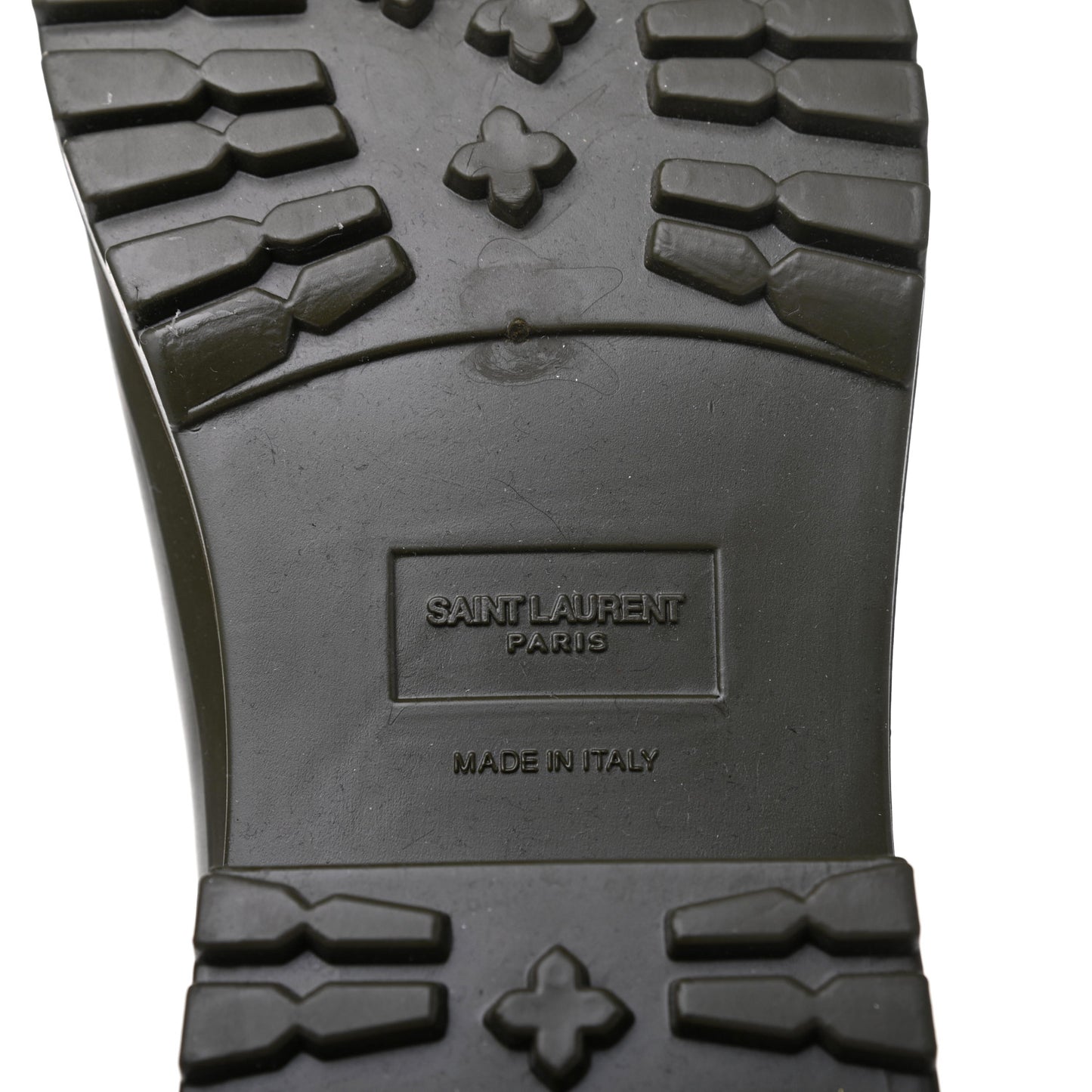 Rubber Crystal Studded Festival Rain Boots 37 Dark Khaki