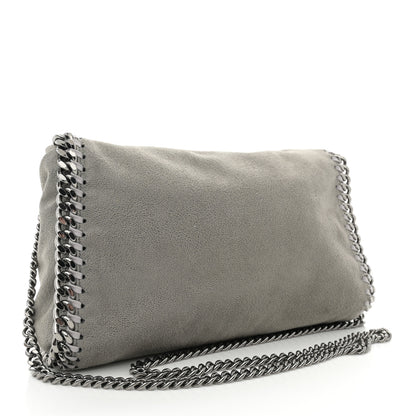 Stella McCartney Shaggy Deer Mini Falabella Fold Over Tote Light Grey 3 of 10