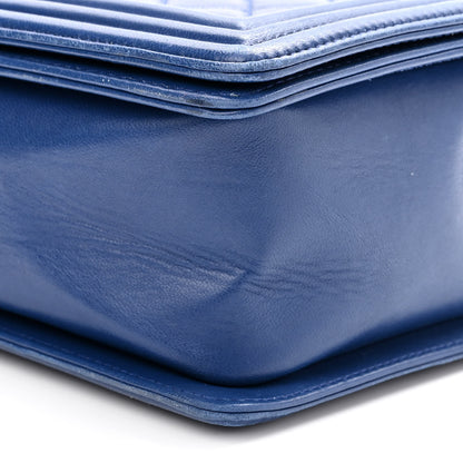 Chanel Lambskin Quilted New Medium Boy Flap Blue 10 of 10