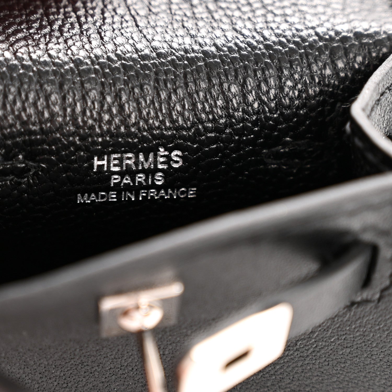 Hermes Tadelakt Mini Kelly Twilly Bag Charm Black 4 of 6