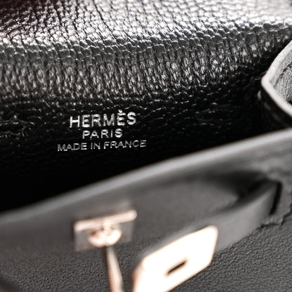 Hermes Tadelakt Mini Kelly Twilly Bag Charm Black 4 of 6