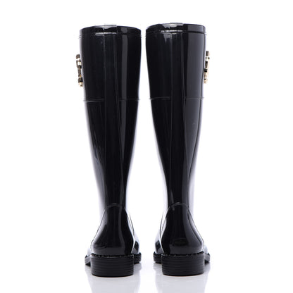 Jimmy Choo TPU Edith Rain Boots 38 Black 5 of 8