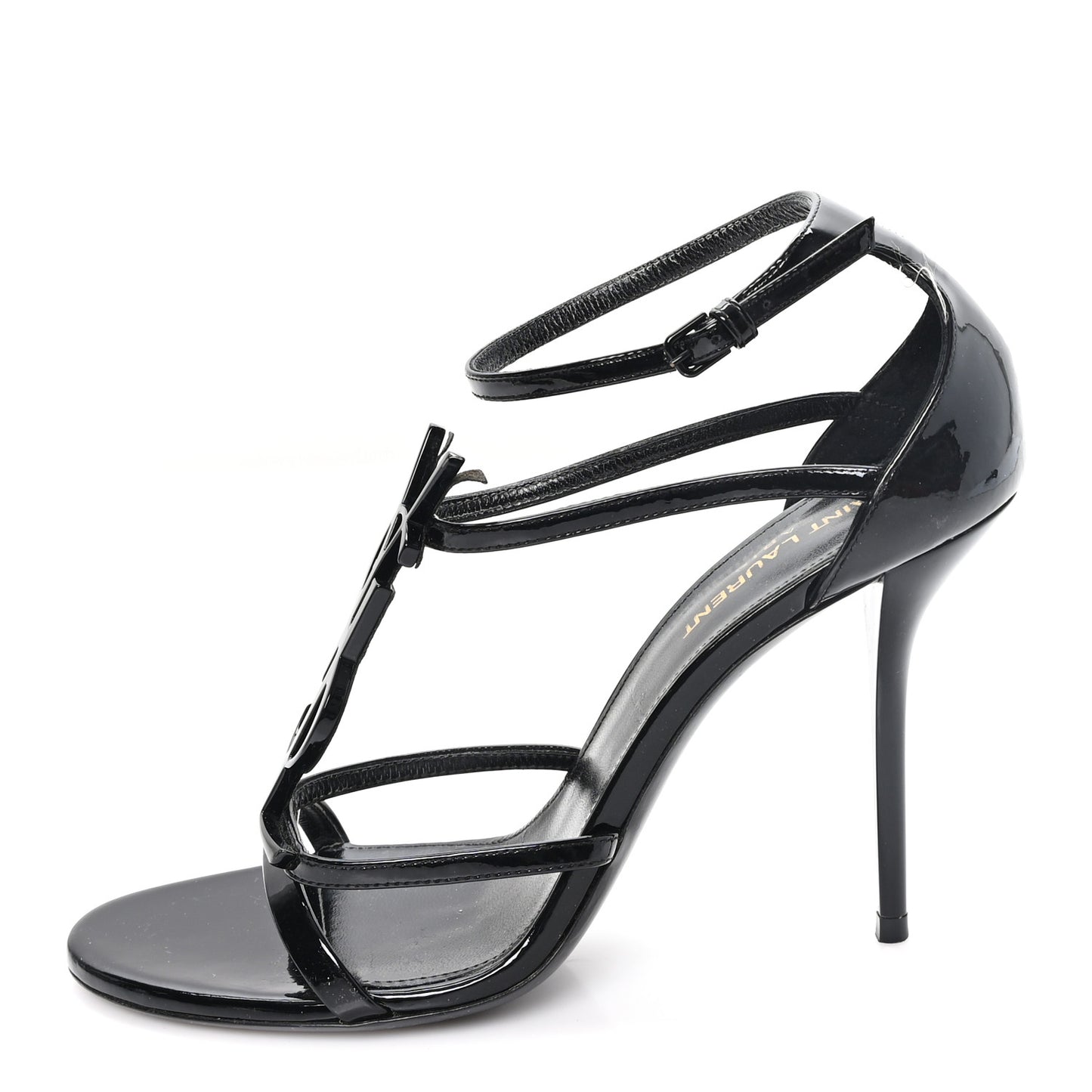 Patent Cassandra 100 Ankle Strap Sandals 38.5 Black