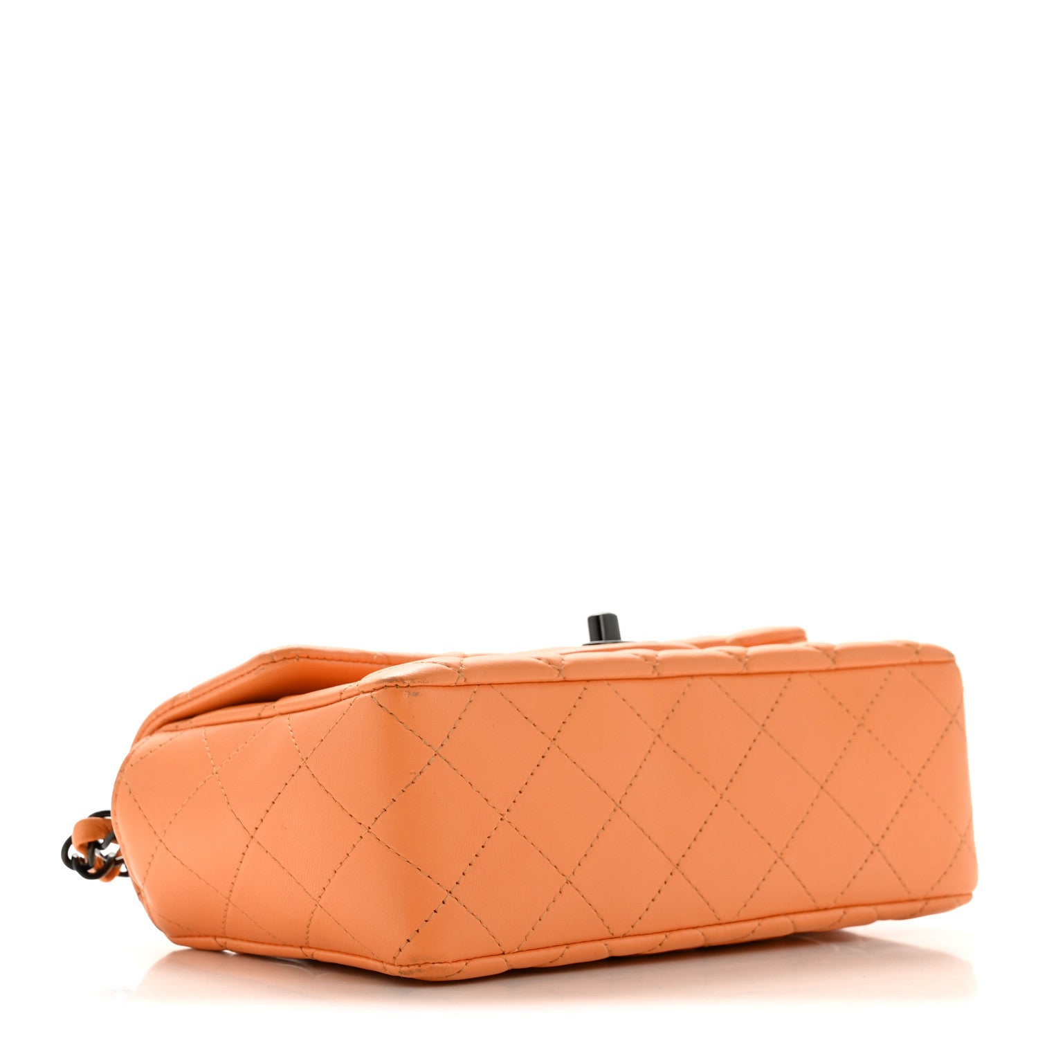 Chanel Lambskin Quilted Mini Rectangular Flap Orange 4 of 13