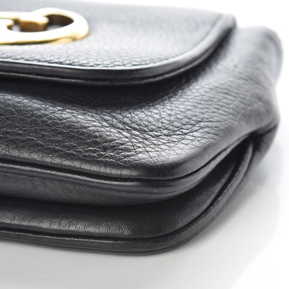 Gucci Pebbled Calfskin Small 1973 Chain Shoulder Bag Black 10 of 10