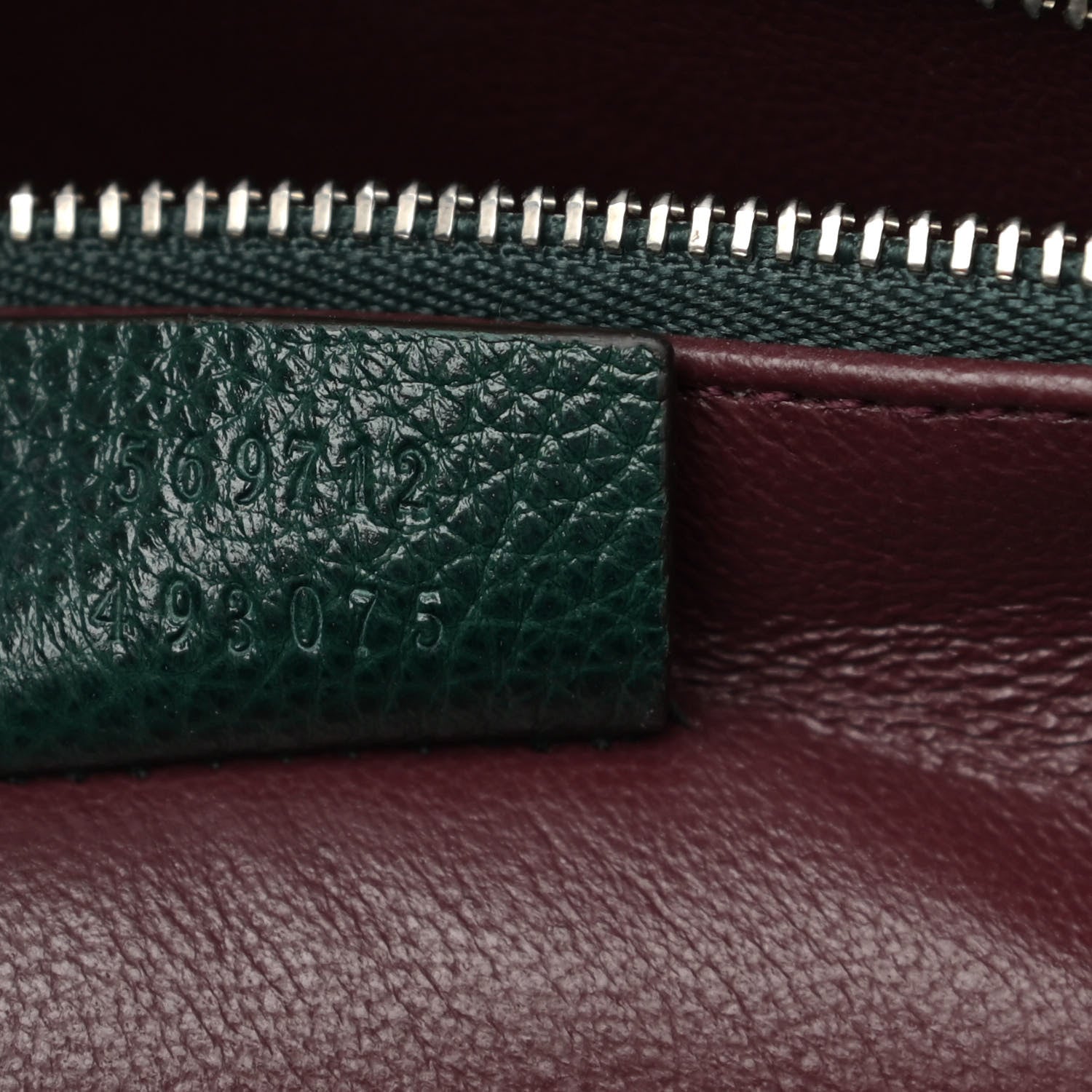 Gucci Posillipo Grain Calfskin Small Zumi Top Handle Bag Vintage Green 7 of 11