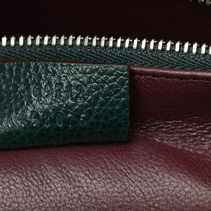 Gucci Posillipo Grain Calfskin Small Zumi Top Handle Bag Vintage Green 7 of 11