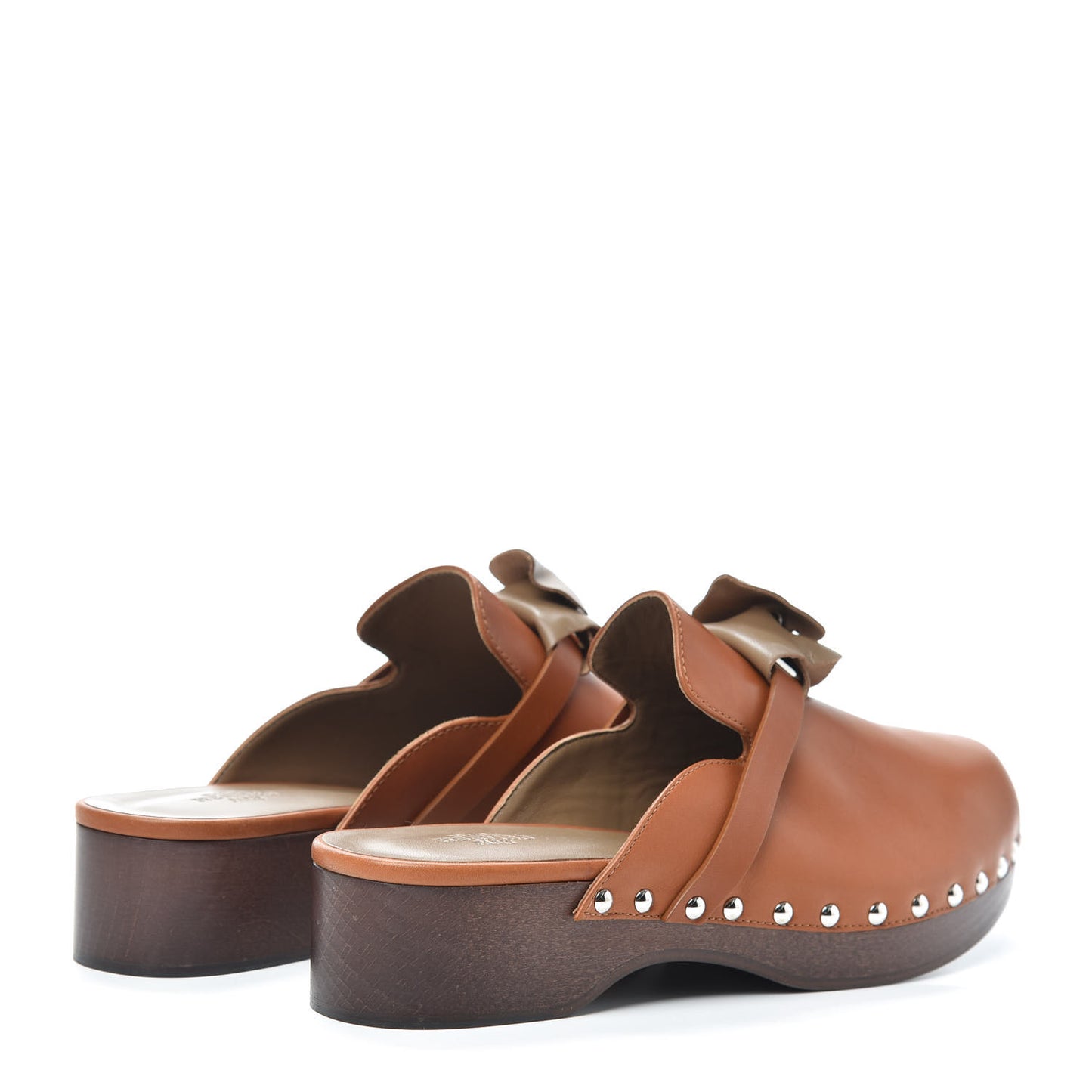 Heritage Calfskin Carlotta Mules 37 Naturel