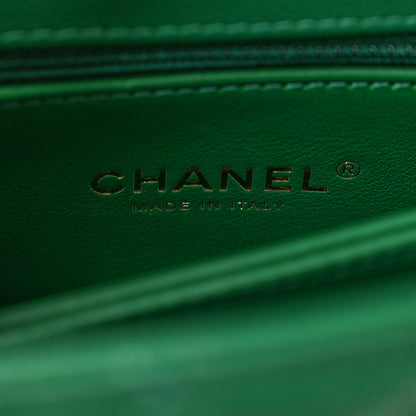 Chanel Caviar Quilted Mini Coco Handle Flap Green 7 of 10