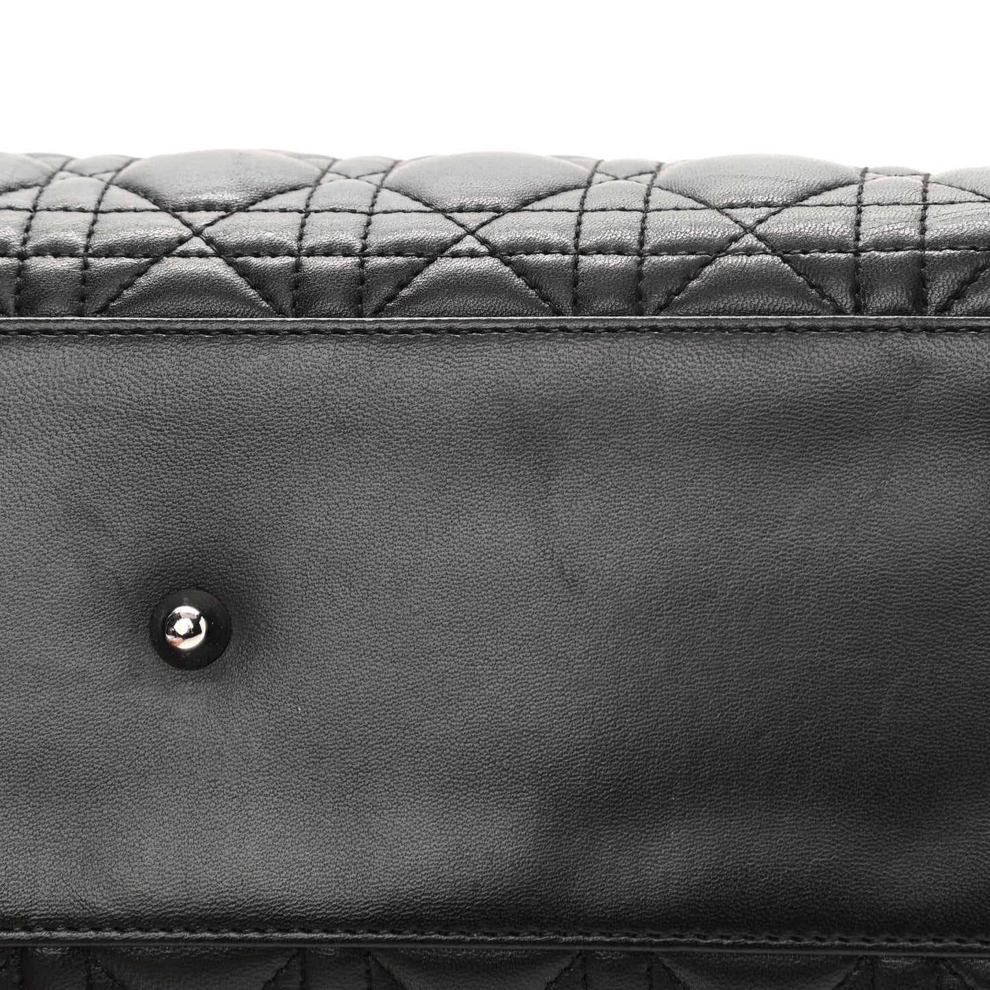 Lambskin Cannage Large Lady Dior Black