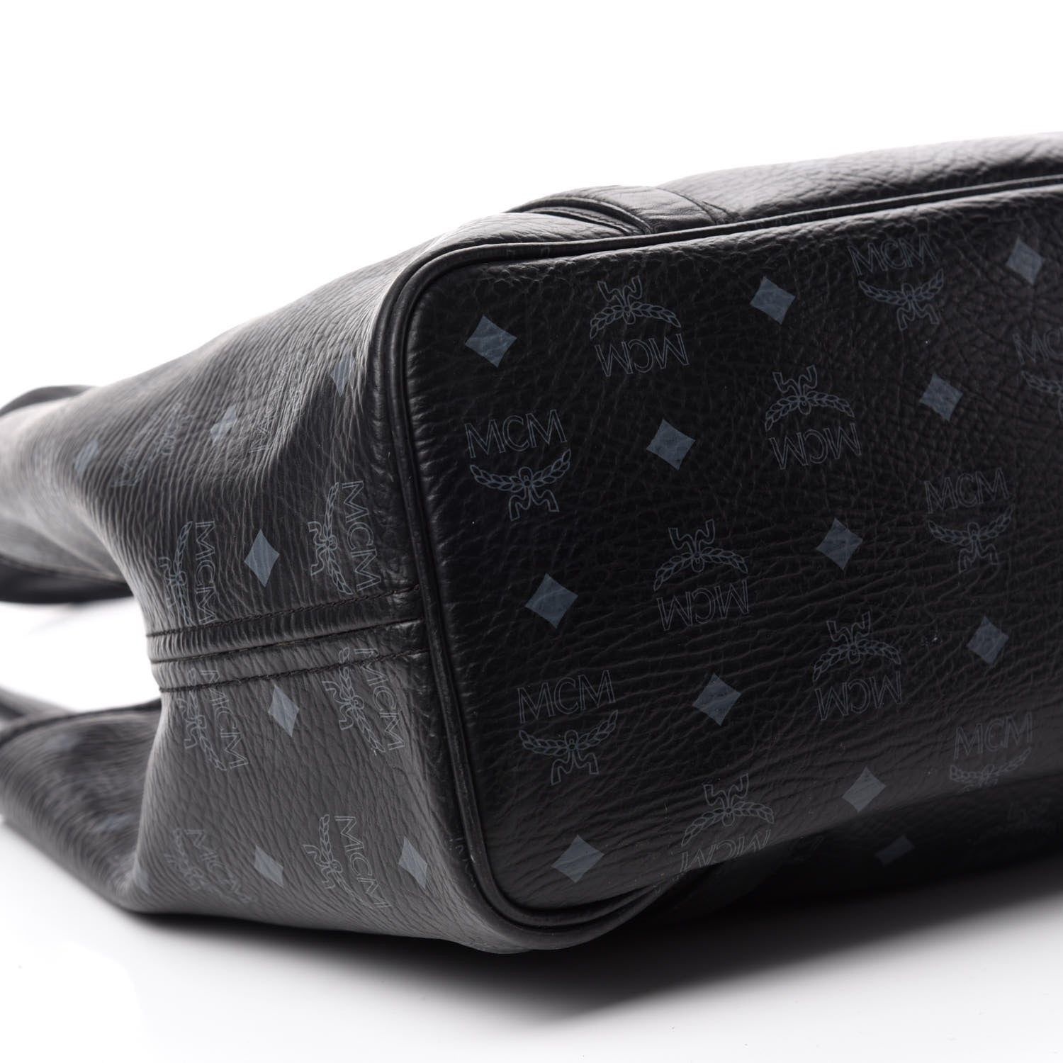 MCM Visetos Shopping Tote Black 6 of 13
