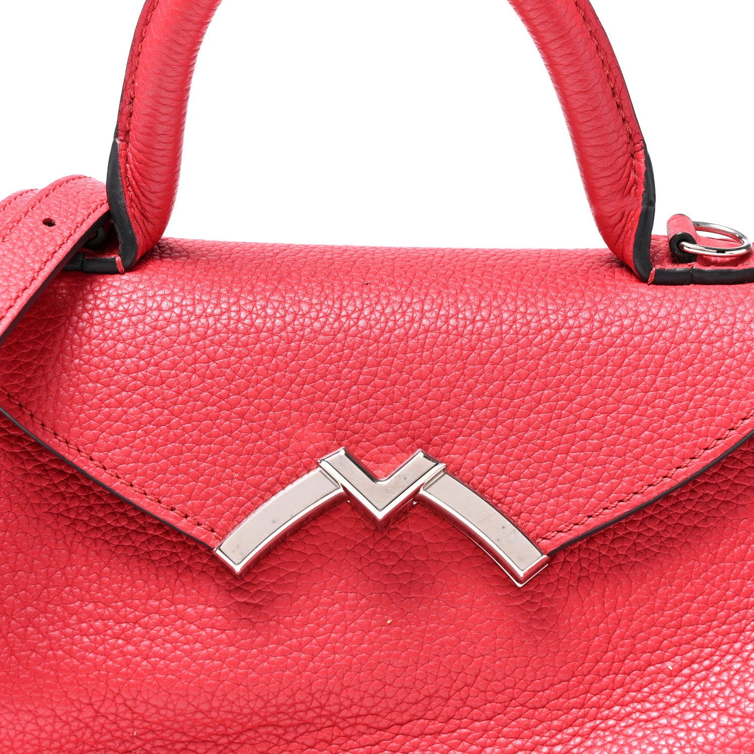 Moynat Taurillon Blush Calfskin Gabby BB Red 7 of 10