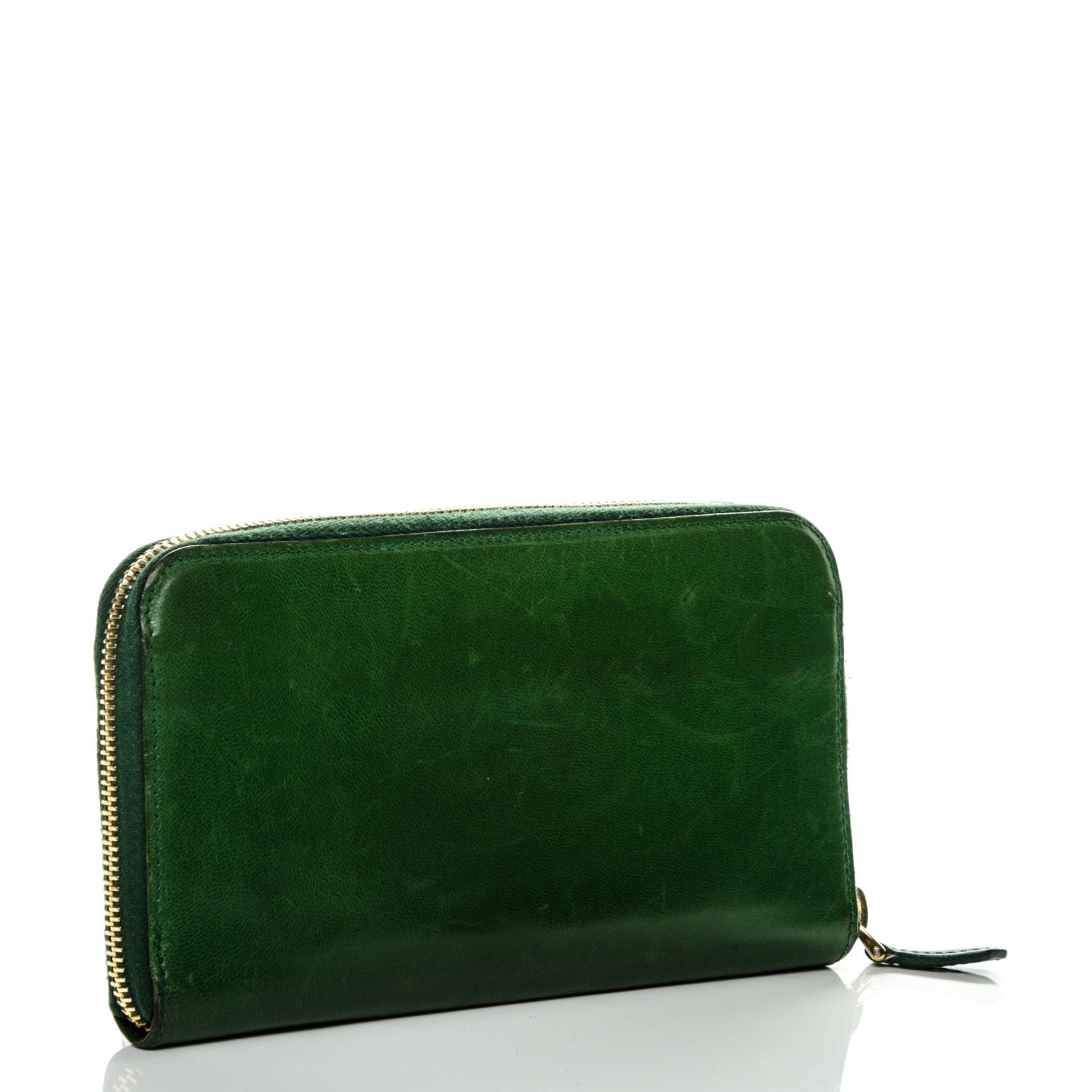 Prada Vitello Shine Zip Around Wallet Edera 3 of 7