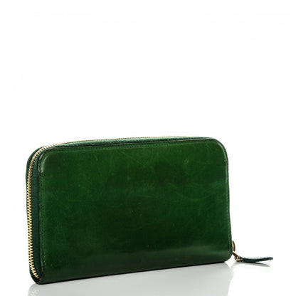 Prada Vitello Shine Zip Around Wallet Edera 3 of 7
