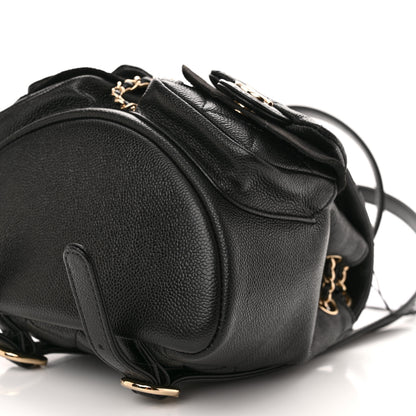 Chanel Shiny Caviar Quilted Small Duma Pockets Drawstring Backpack Black 9 of 9