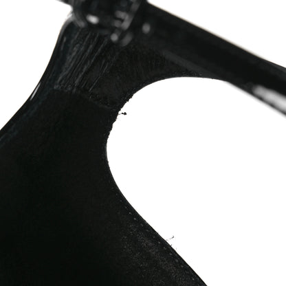 Saint Laurent Patent Calfskin Opyum 85 Sandals 37 Black 10 of 10