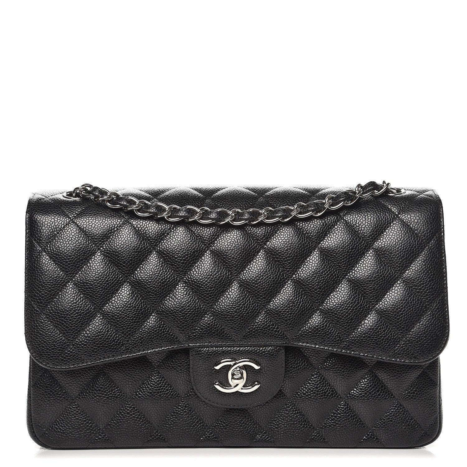 Chanel Caviar Quilted Jumbo Double Flap Black 1 of 9
