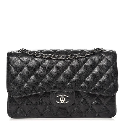 Chanel Caviar Quilted Jumbo Double Flap Black 1 of 9