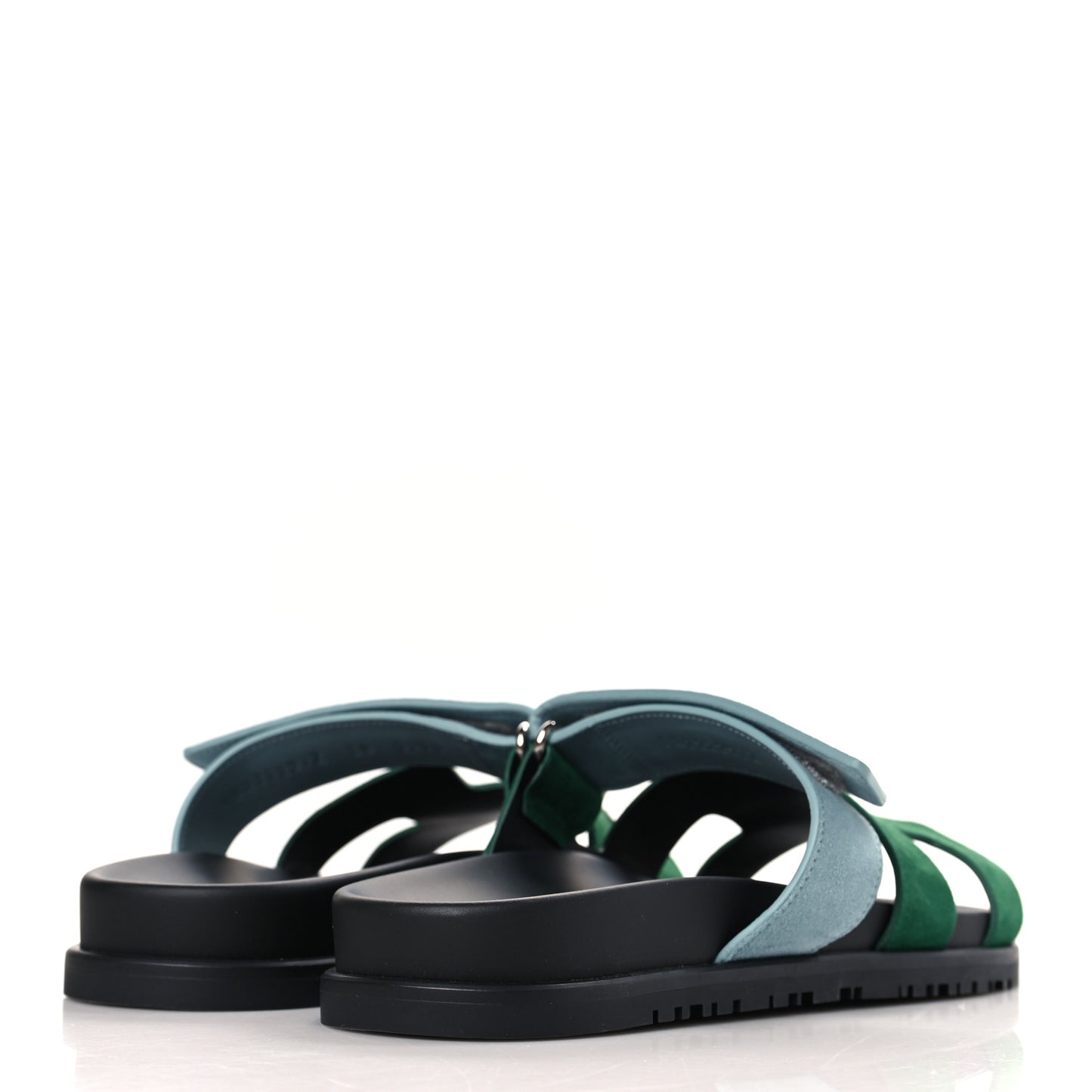 Suede Goatskin Womens Chypre Sandals 38 Vert Cactus Vert d'eau