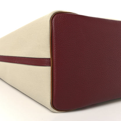Hermes Canvas Taurillon Clemence Pursangle Tote Beton Gold Rouge H Capucine Beton 8 of 10