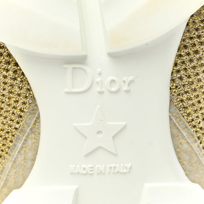 Christian Dior Laminated Knit D-Connect Sneakers 38 Gold 7 of 10