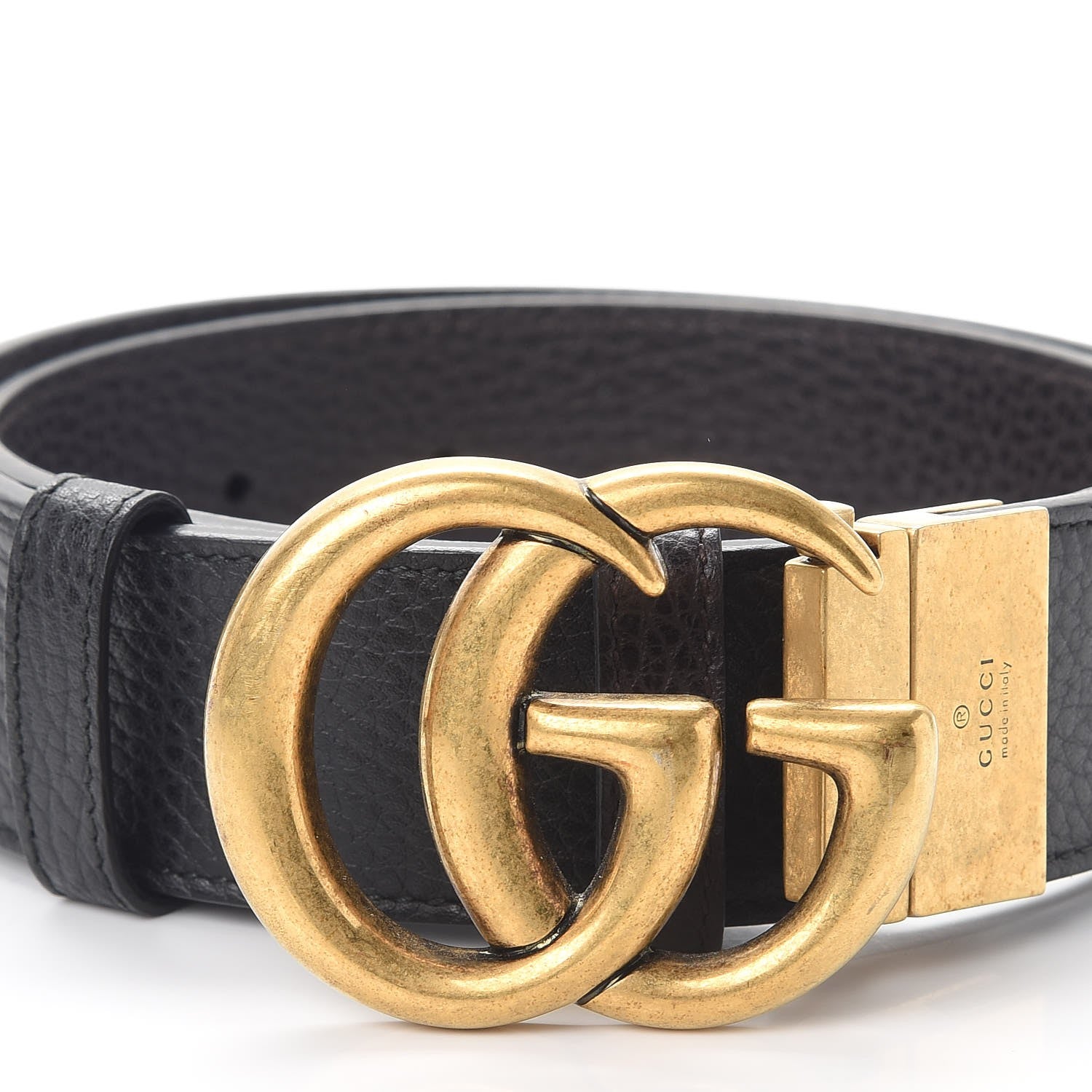 Gucci Calfskin Double G Reversible 37mm Belt 70 28 Black Cocoa 4 of 9