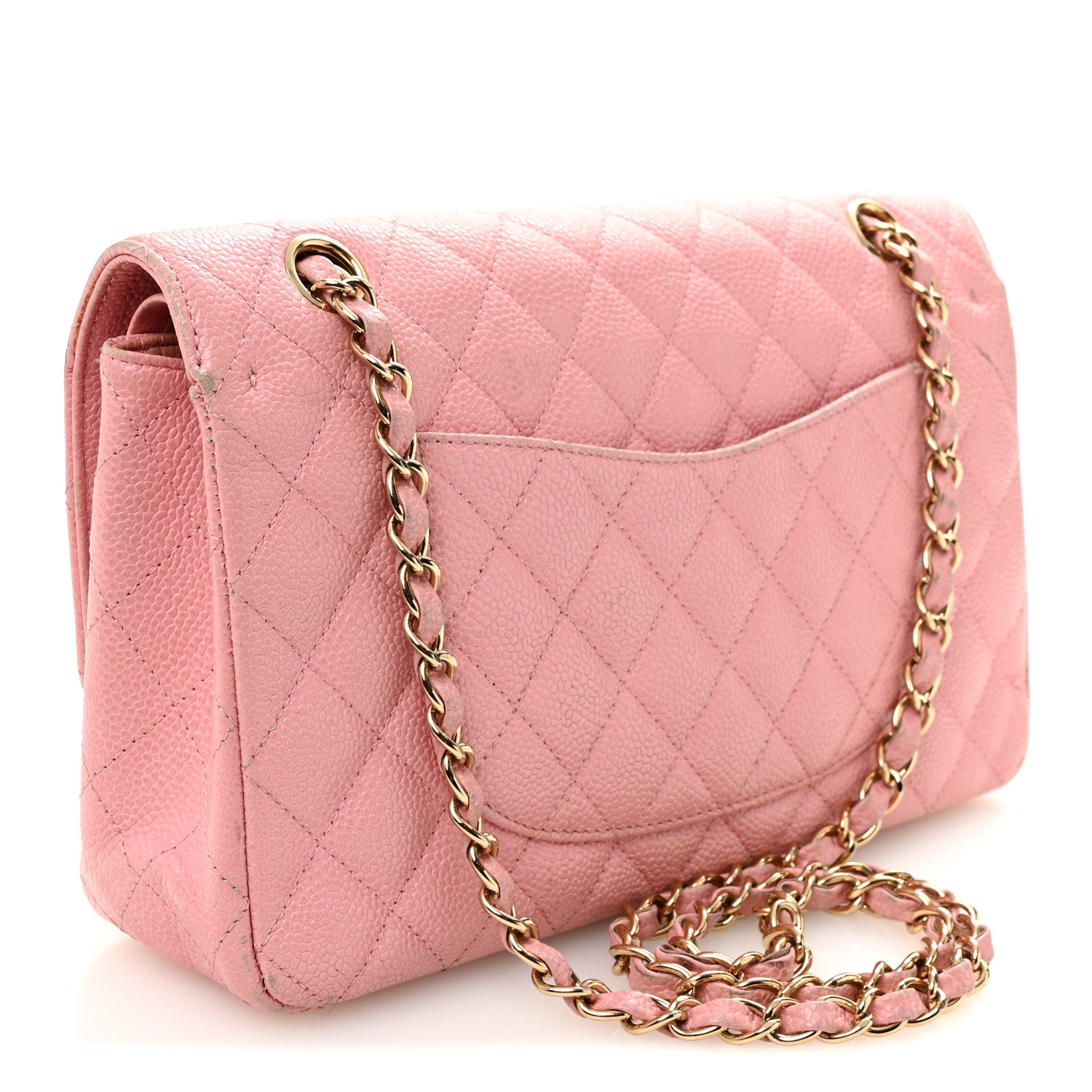 Chanel Caviar Quilted Medium Double Flap Light Pink 3 of 16