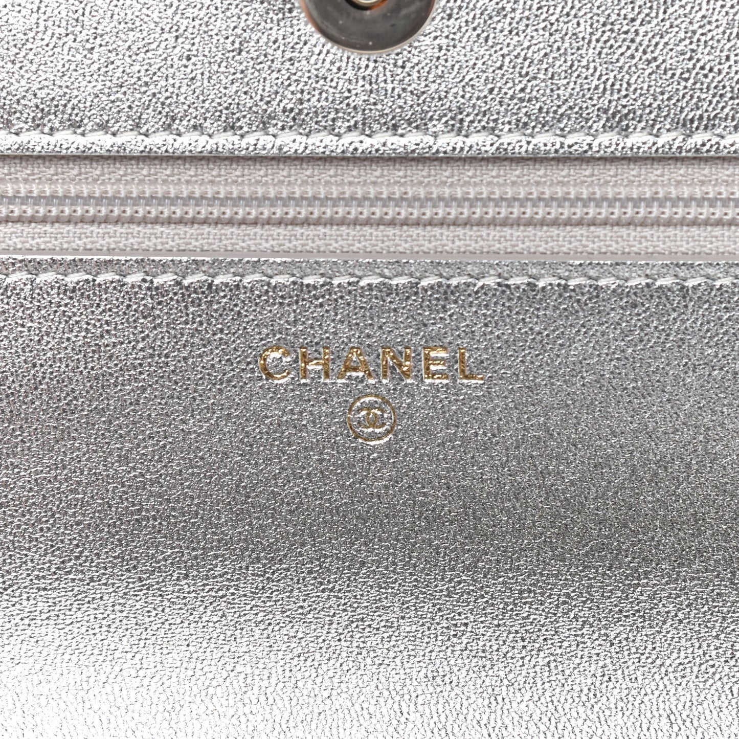 Gradient Metallic Lambskin Quilted Like A Wallet Wallet On Chain WOC Gold Pink