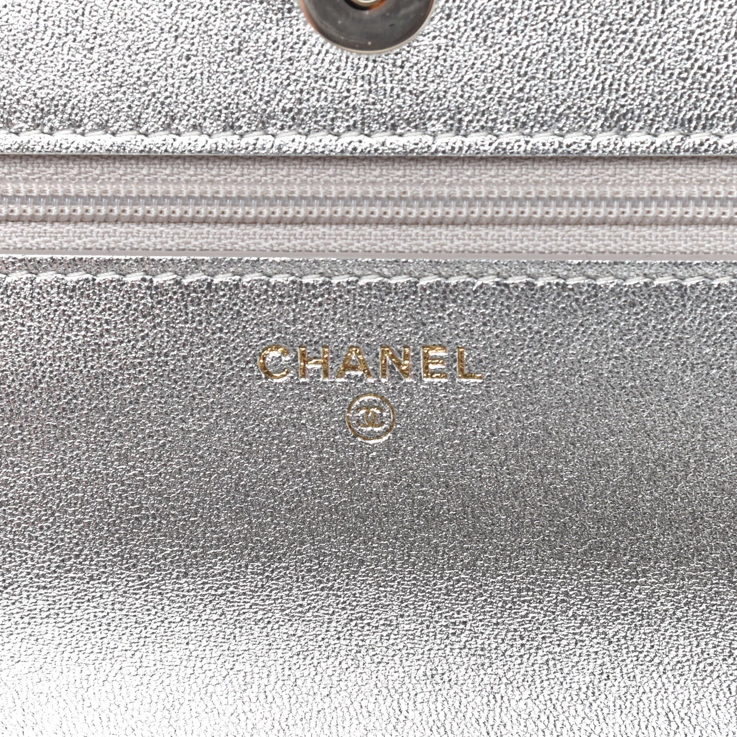 Chanel Gradient Metallic Lambskin Quilted Like A Wallet Wallet On Chain WOC Gold Pink 6 of 10