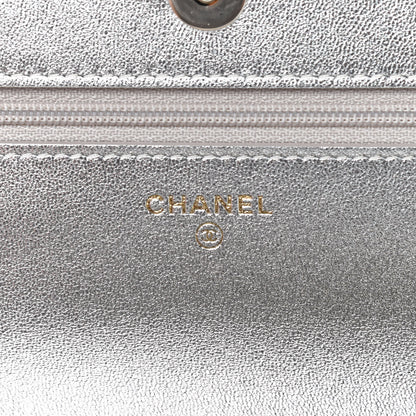 Chanel Gradient Metallic Lambskin Quilted Like A Wallet Wallet On Chain WOC Gold Pink 6 of 10
