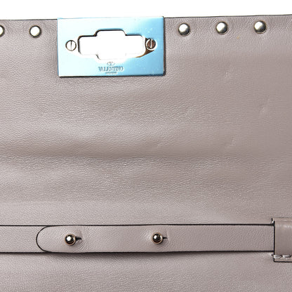 Valentino Garavani Lambskin Rockstud Spike Wallet on Chain Poudre 7 of 9